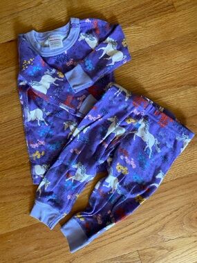 Hanna Andersson Purple Unicorn Pajama Set